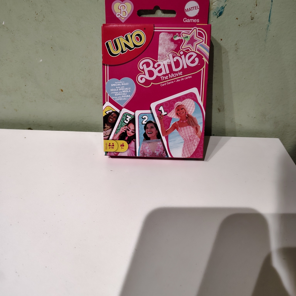 NWT NIB Mattel Uno Barbie Movie Themed Card Game Girls Kids Special Edition